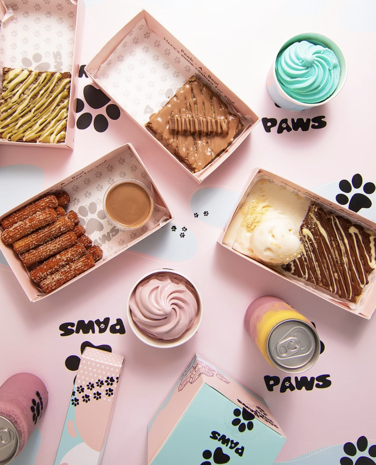 Paws signature dessert spread